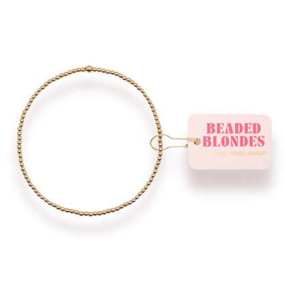 2MM Gold Beaded Bracelet