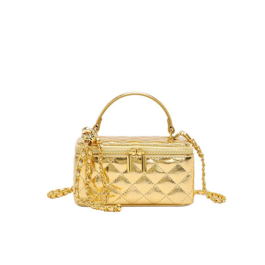 Gold Square Box Crossbody