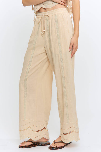 Blue Embroidered Cotton Set