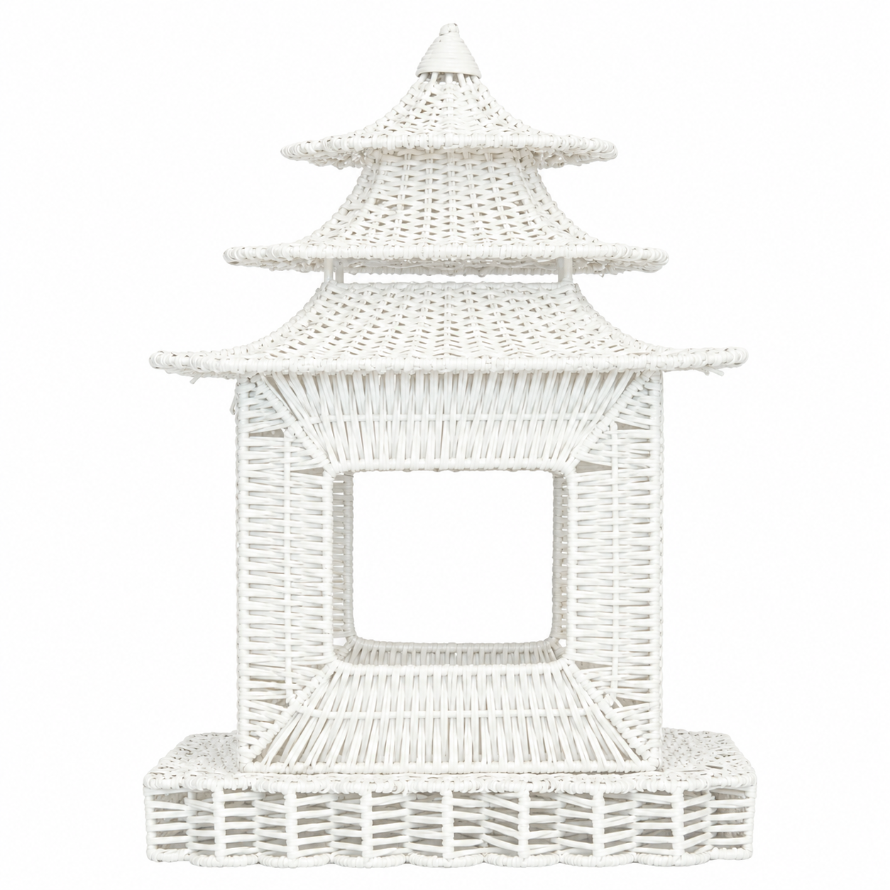 Small White Wicker Pagoda