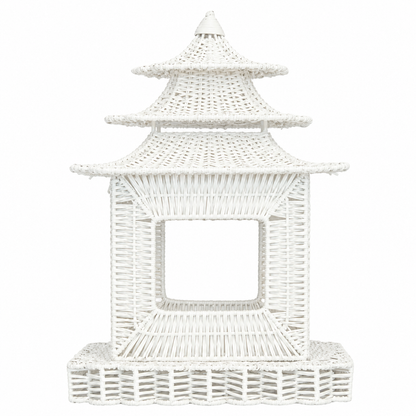 Small White Wicker Pagoda