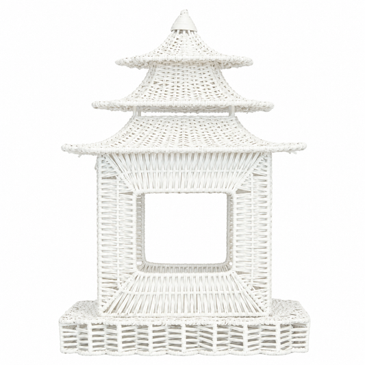 Large White Wicker Pagoda