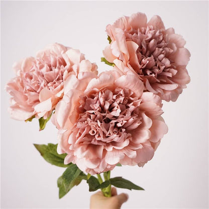 23.5"-Real Touch Moisturized Coating Peony Stem: Begonia Pink