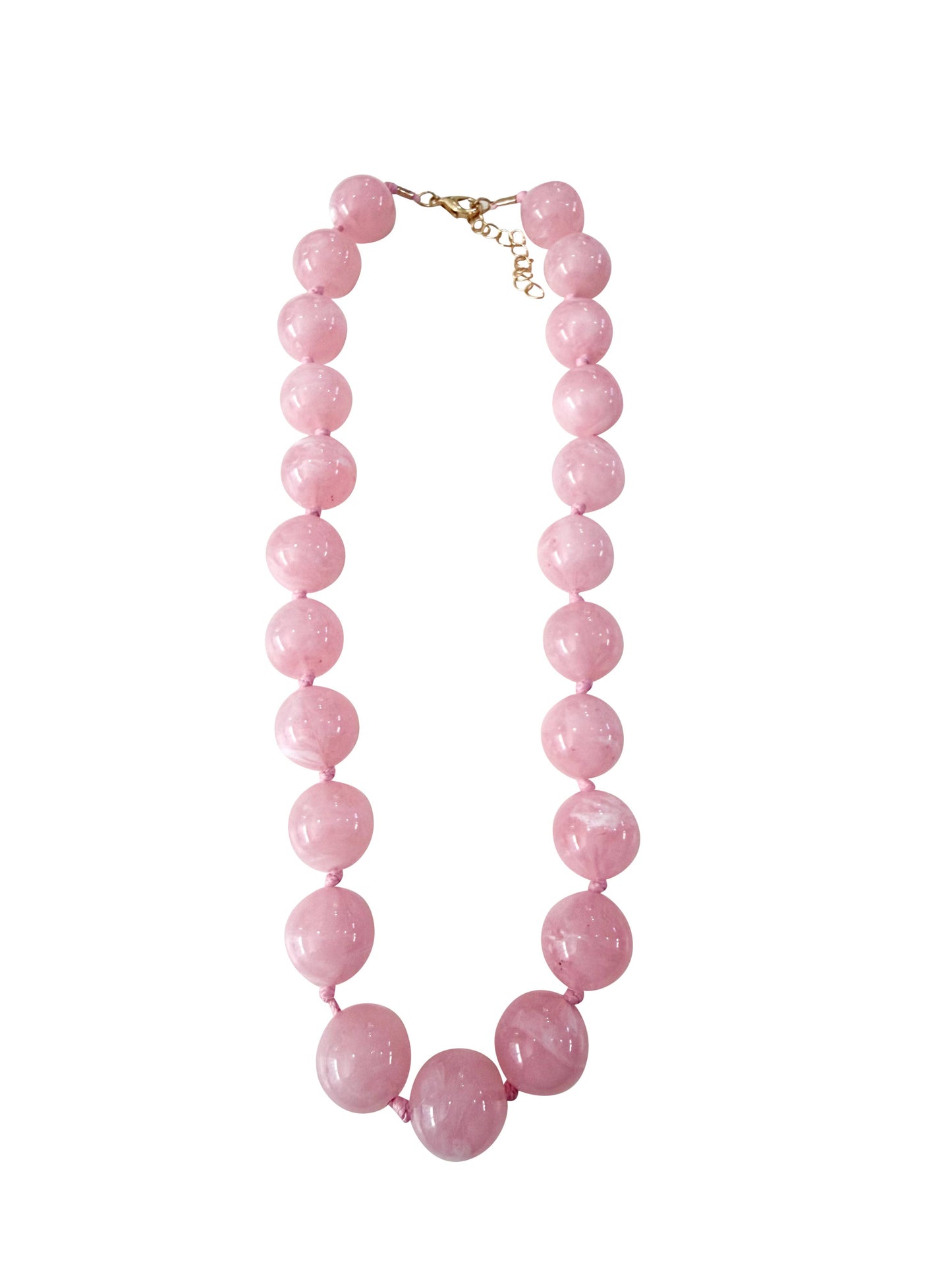 Light Pink Chunky Beaded Necklace