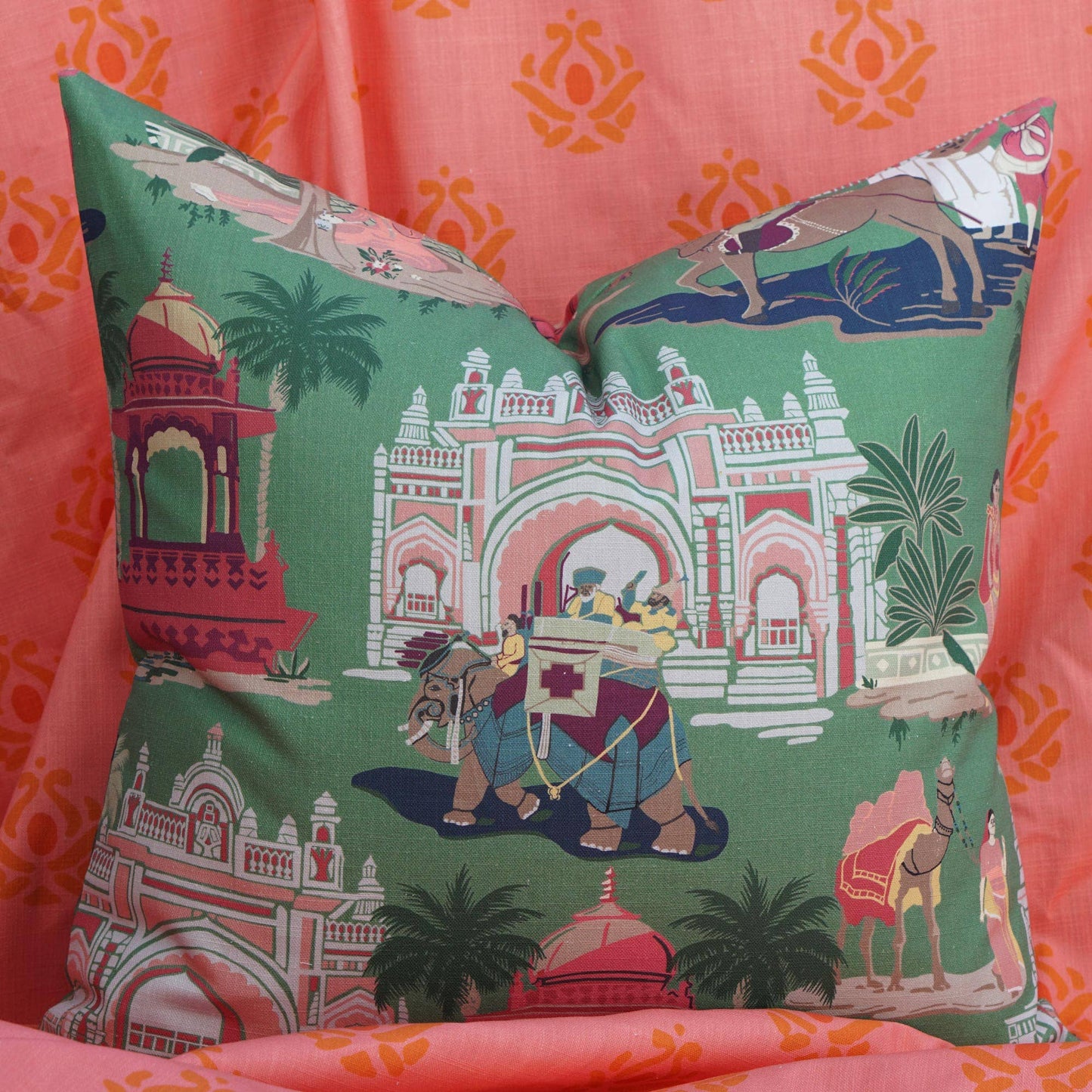 Bara Bazaar in Viridian Pillow