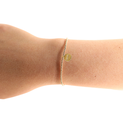 Mom Charm Bracelet on Gold: Petite