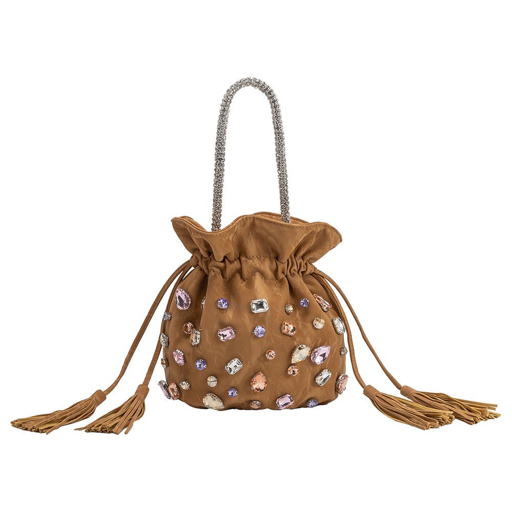Starla Tan Jeweled Purse