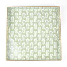 Load image into Gallery viewer, Sage Floral Square Tray

