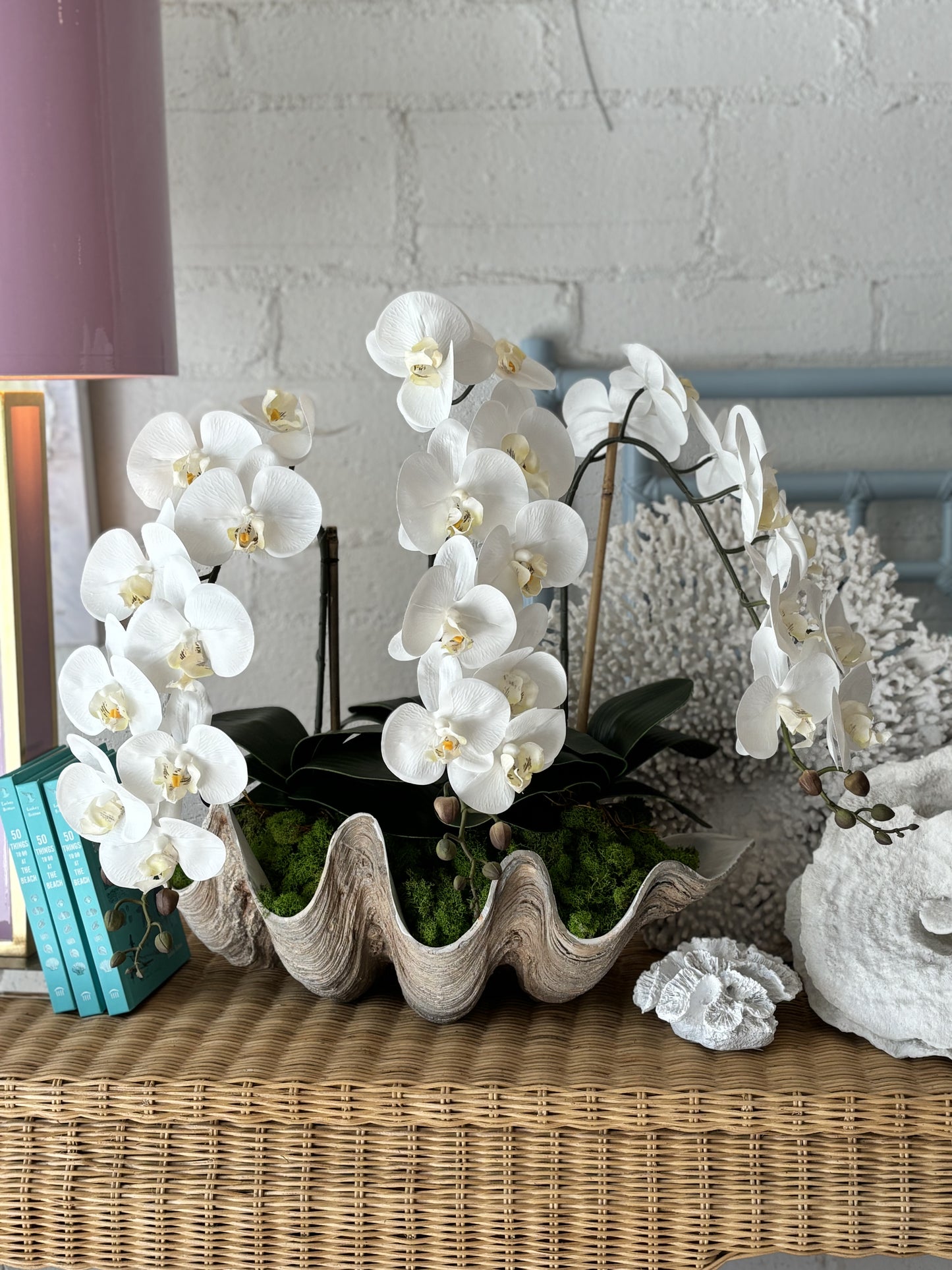 Orchid Clam Shell Arrangement