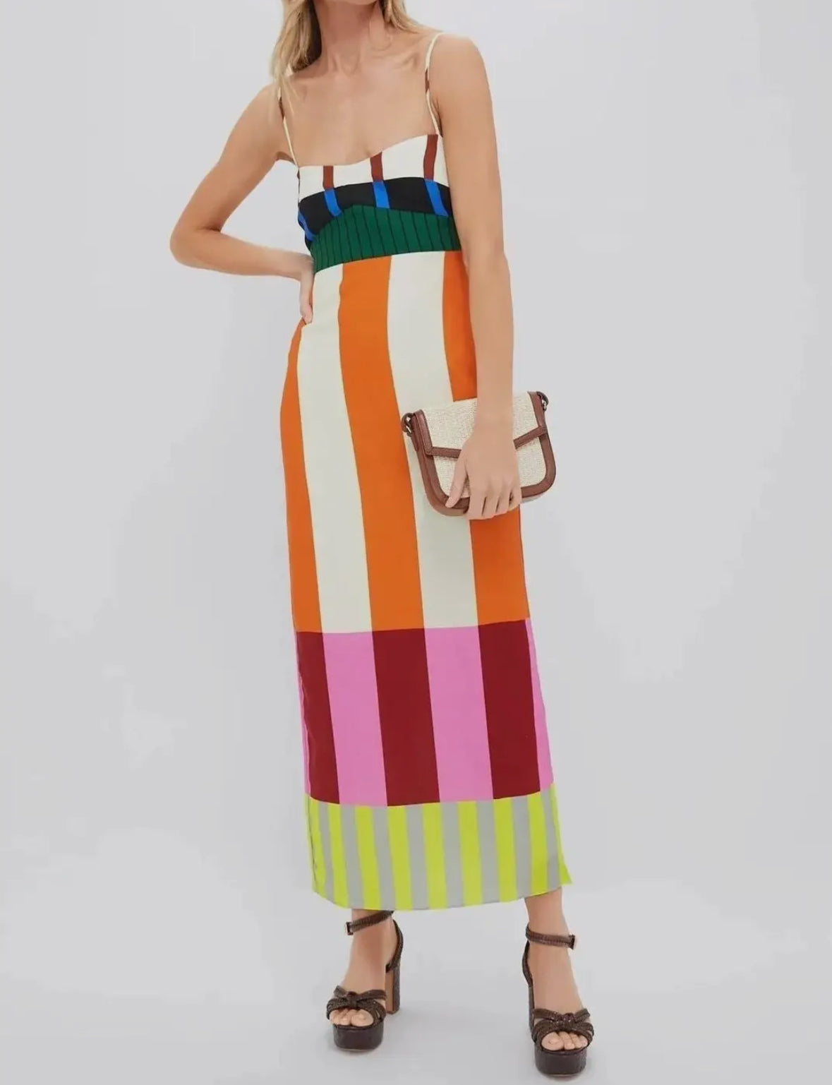 Color Block Striped Sundress
