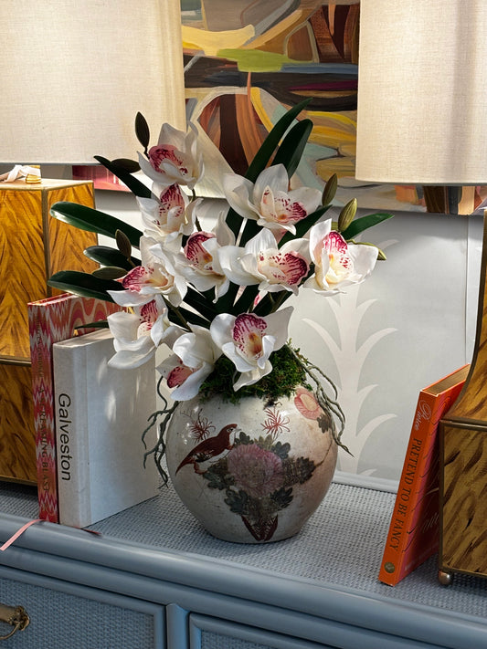 Wild Orchids in Family Rose Jar