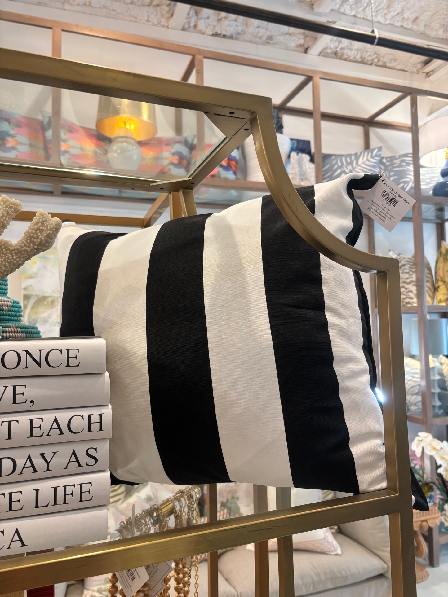 Black & White Striped Pillow