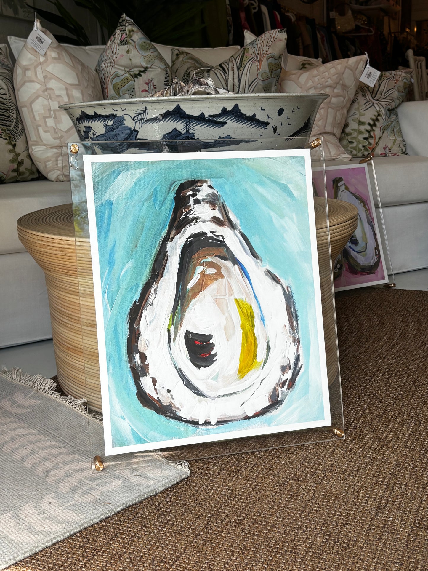 Framed Single Oyster Blue - 16x20"