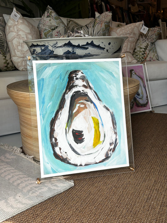 Framed Single Oyster Blue - 16x20"