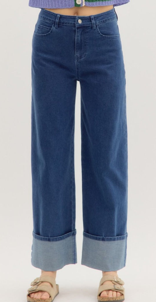 Large Cuff Jeans