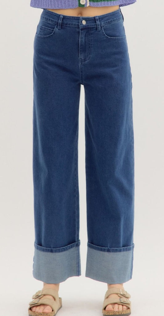 Large Cuff Jeans