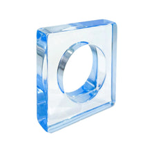 Load image into Gallery viewer, Acrylic Napkin Ring Set - Light Blue
