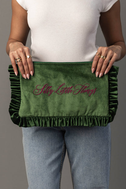 "Silly Little Things" Ruffle Travel Pouch