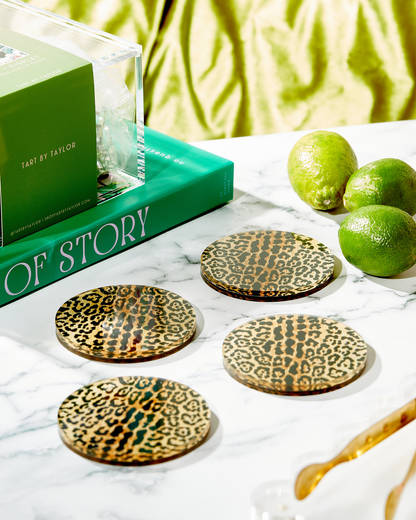 Leopard Print Coaster: Set of 4