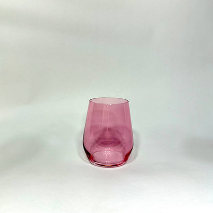 Bubblegum Pink Stemless Wine Glass