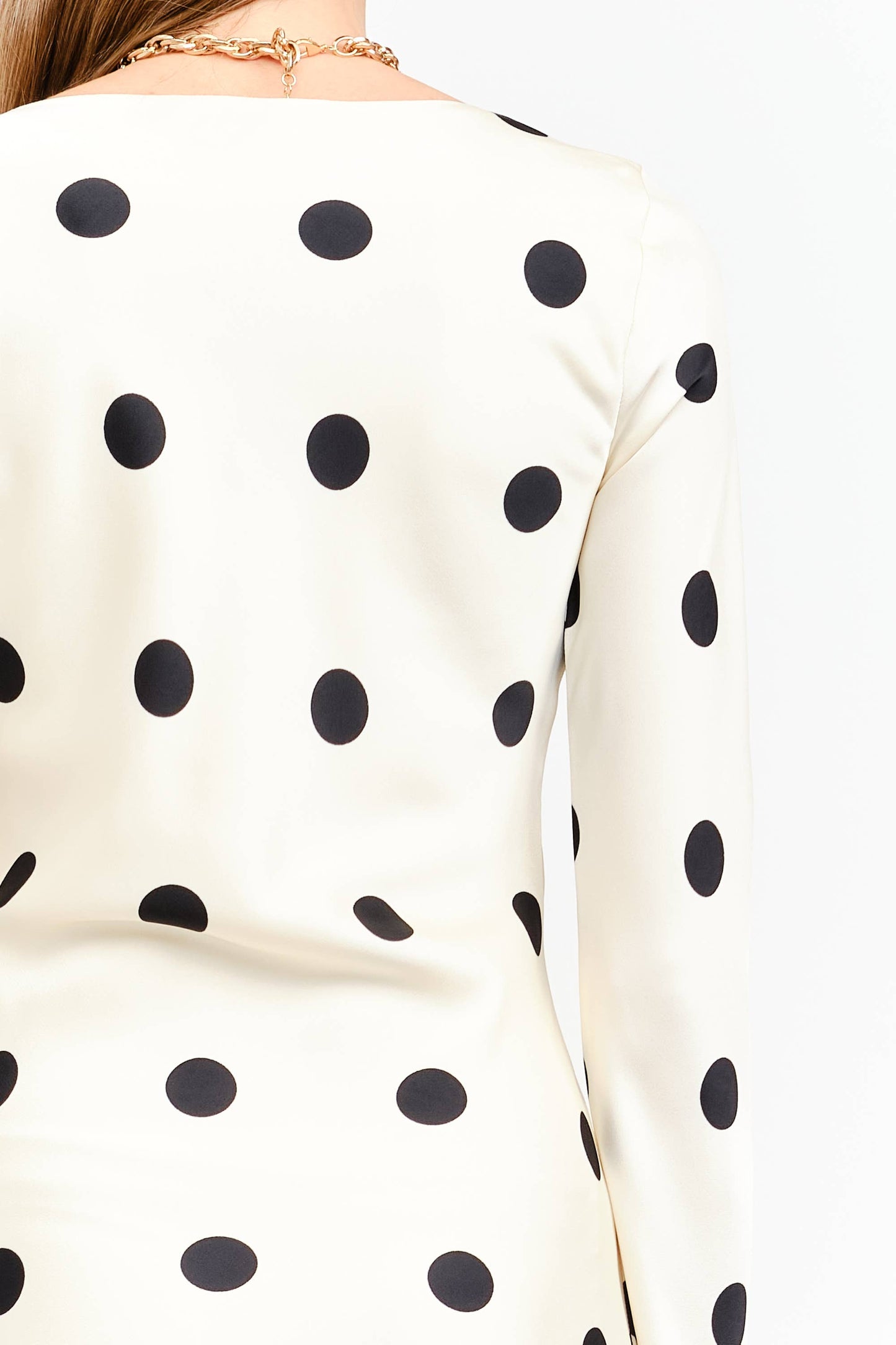 Cream Poka Dot Dress