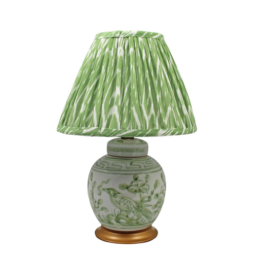 Mini Green & White Jar Lamp