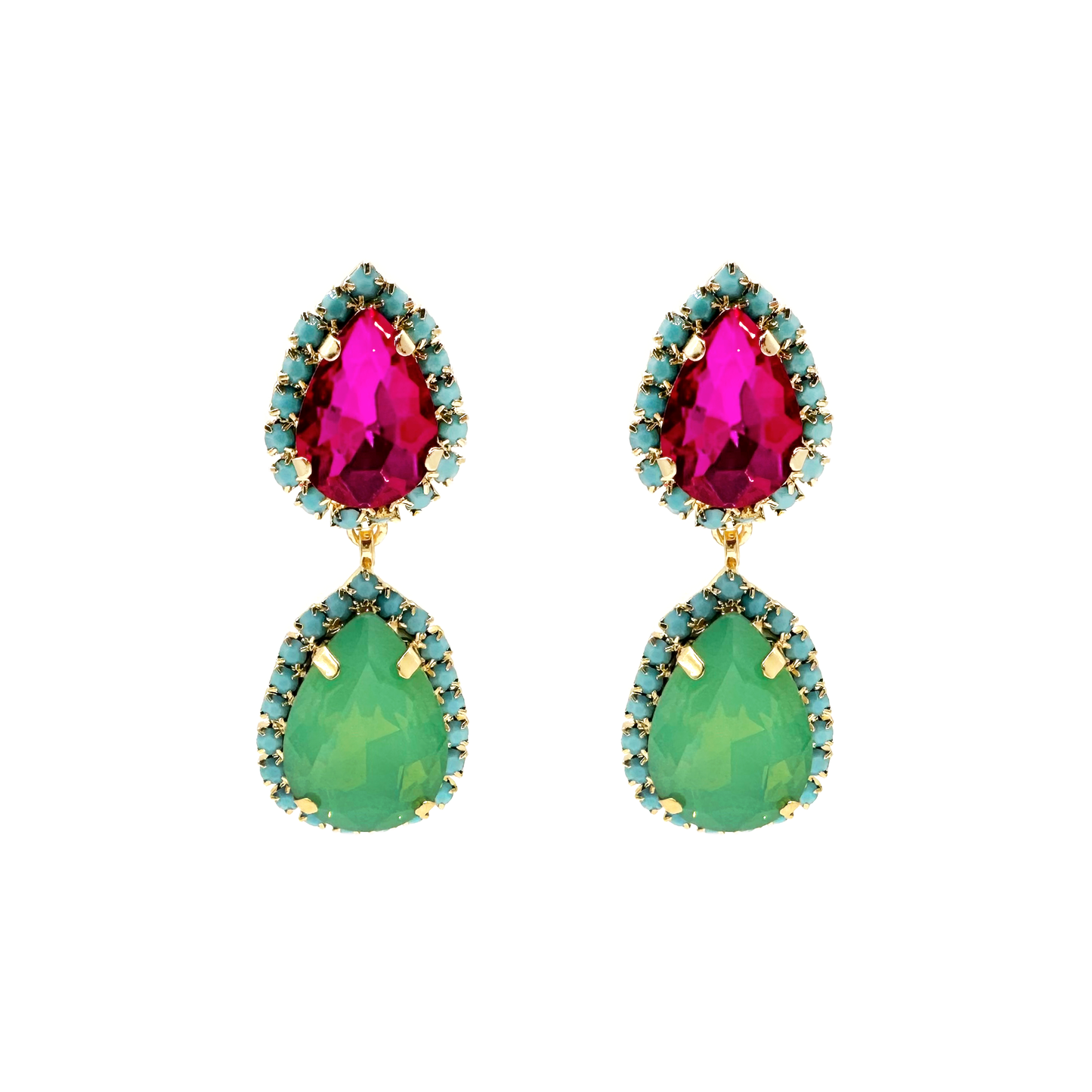 Louise Earrings: Turquoise & Blue
