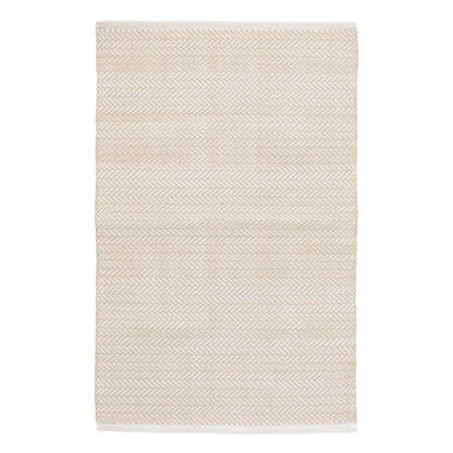 Herringbone Handwoven Indoor/Outdoor Rug | Linen/White: 10' x 14'