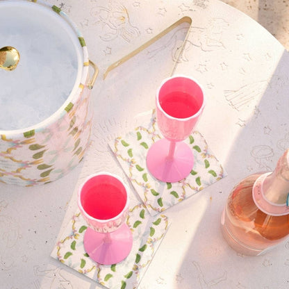 Pink Acrylic Champagne Flutes