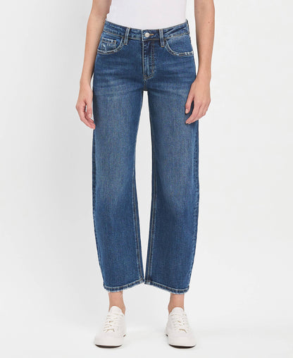 HIGH RISE BARREL JEANS