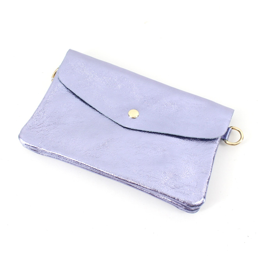 Purple Leather Crossbody Bag