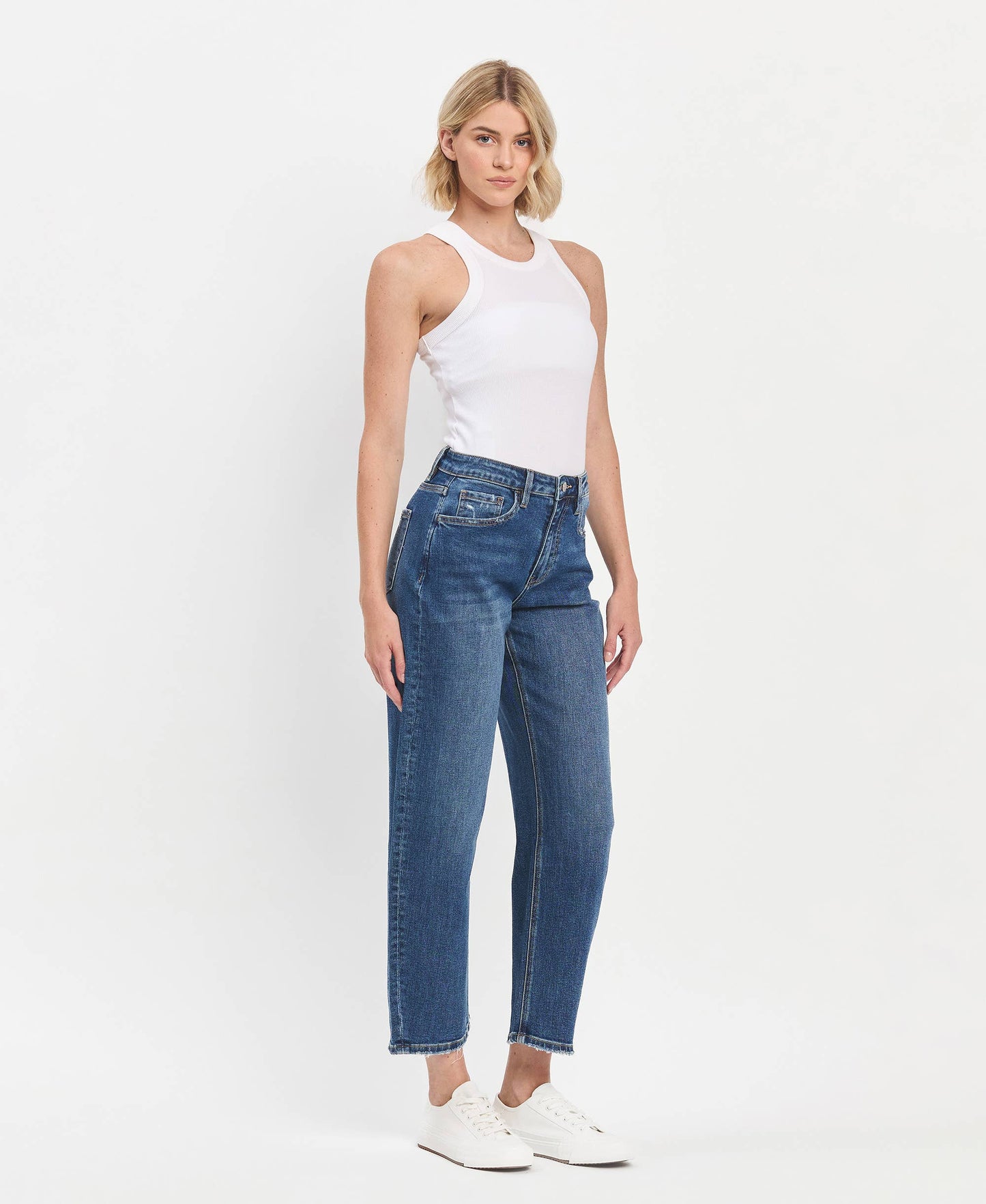HIGH RISE BARREL JEANS