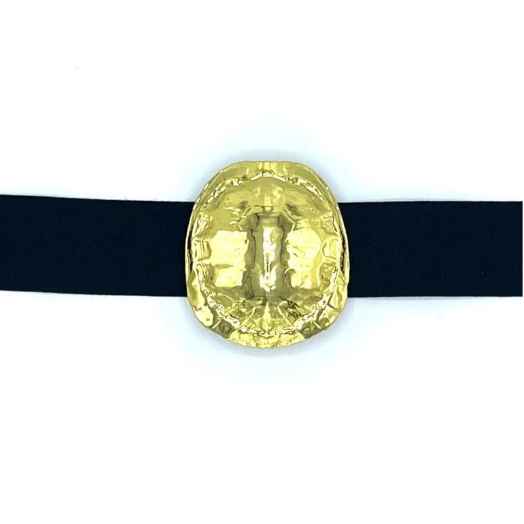Gold Turtle Shell Belt Buckle
