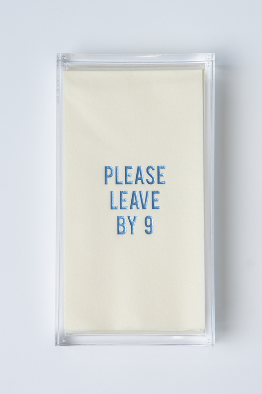 "Please Leave by 9" Guest Towels