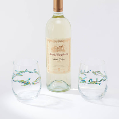 Bay Blues Wine Glass
