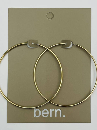 Thin Gold Hoop Earrings