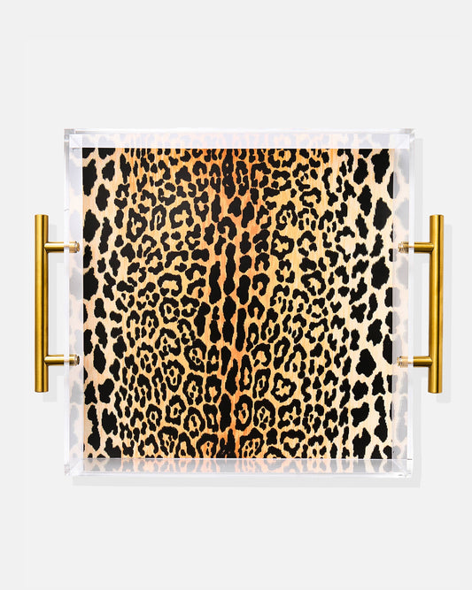 Leopard Print Acrylic Tray
