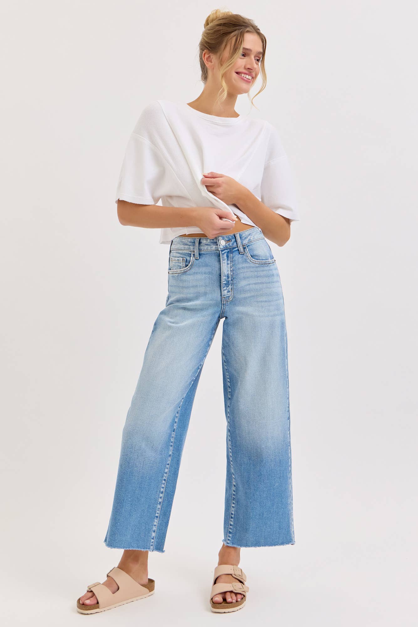 Light Wash Wide Leg Jeans