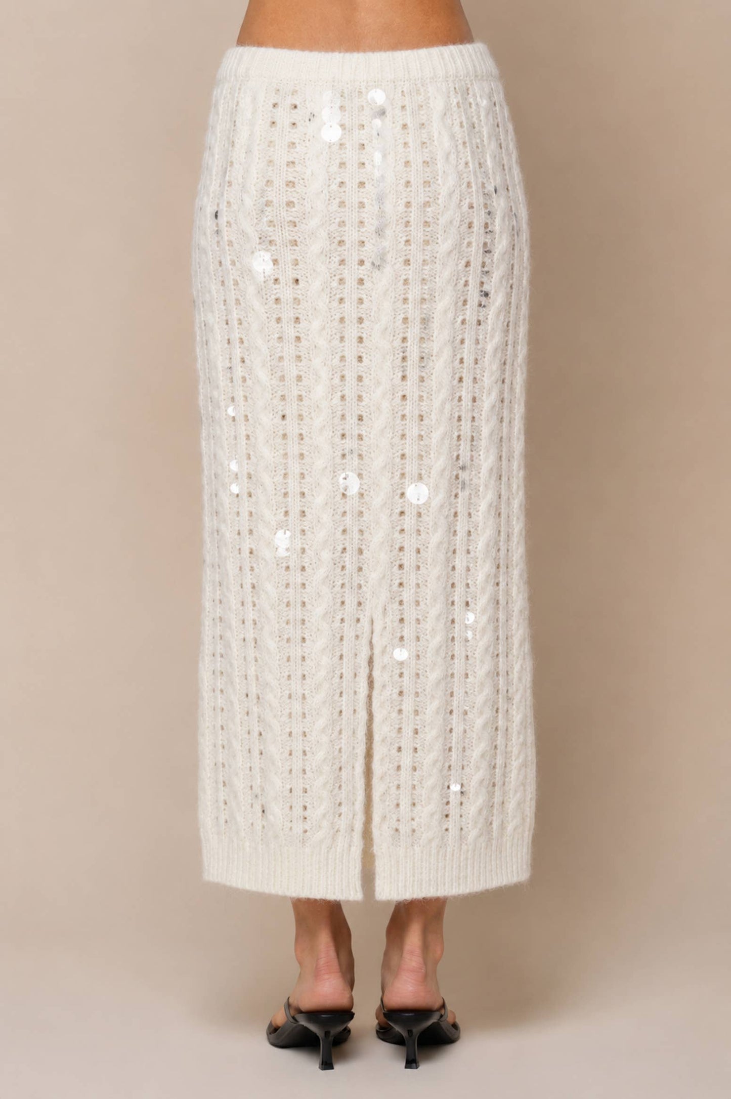 Sweater Maxi Skirt: BLACK / S
