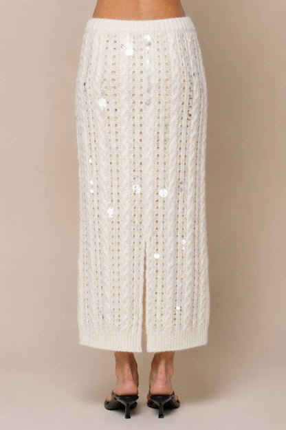 Sweater Maxi Skirt: BLACK / S