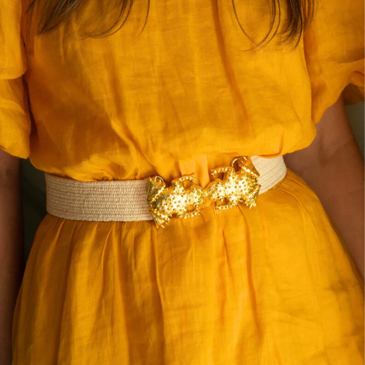 Light Raffia Interchangeable Belt Band