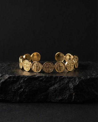 Saint Benedict Coin Bracelet