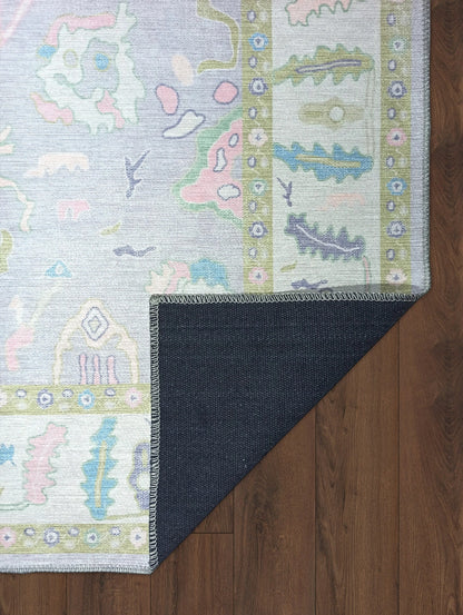 Pastel Lavender Modern Oushak Rug - 5x8'