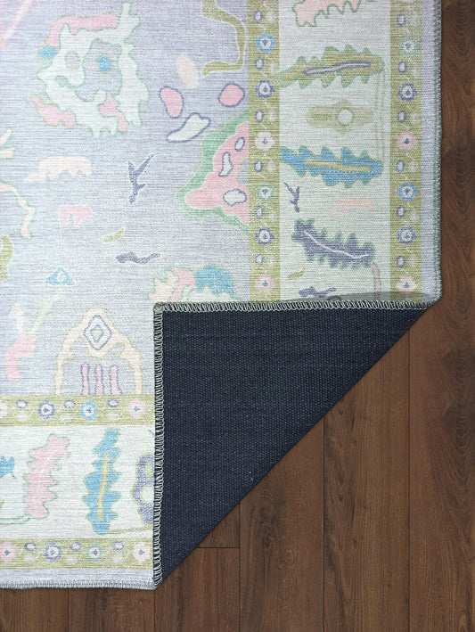 Pastel Lavender Modern Oushak Rug - 5x8'