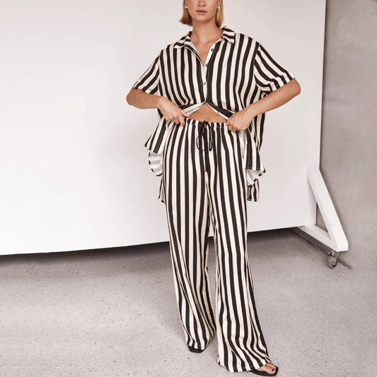 BLACK & WHITE STRIPED SET