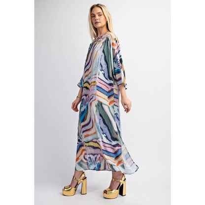 Abstract Maxi Dress