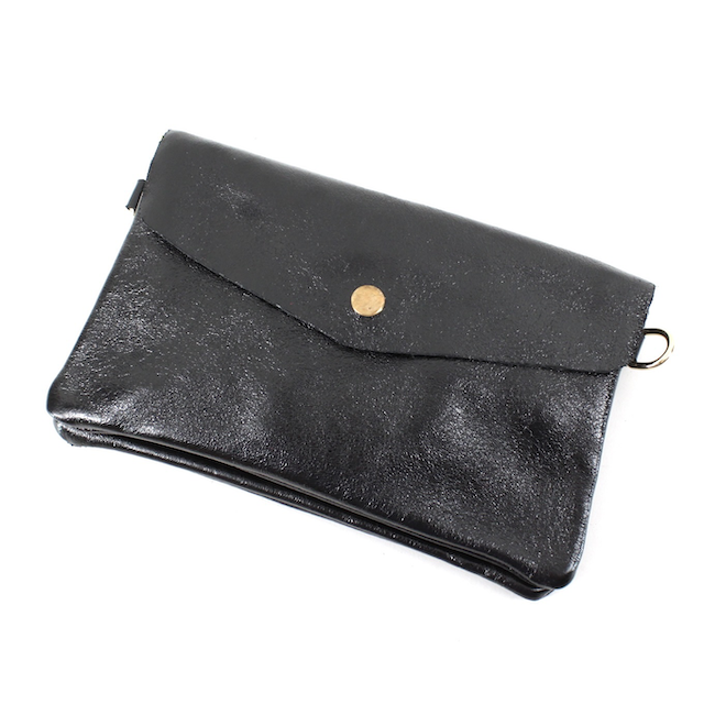 Blue Leather Crossbody Bag