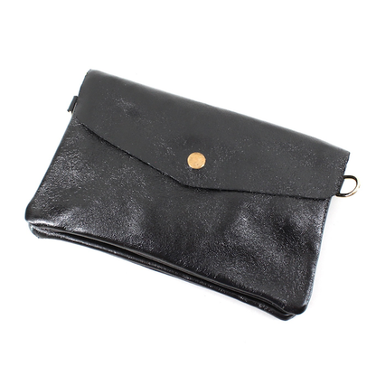 Blue Leather Crossbody Bag