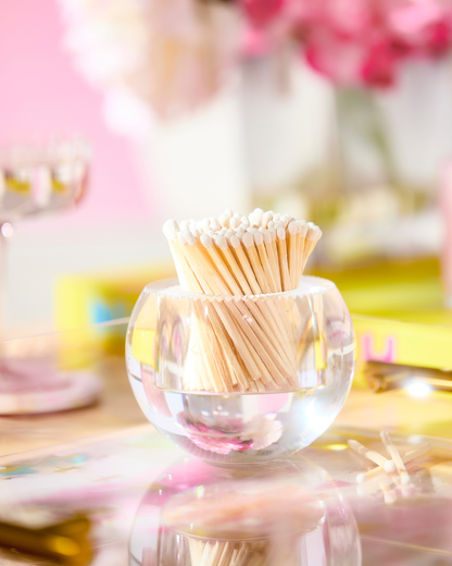 White Matches in Round Container