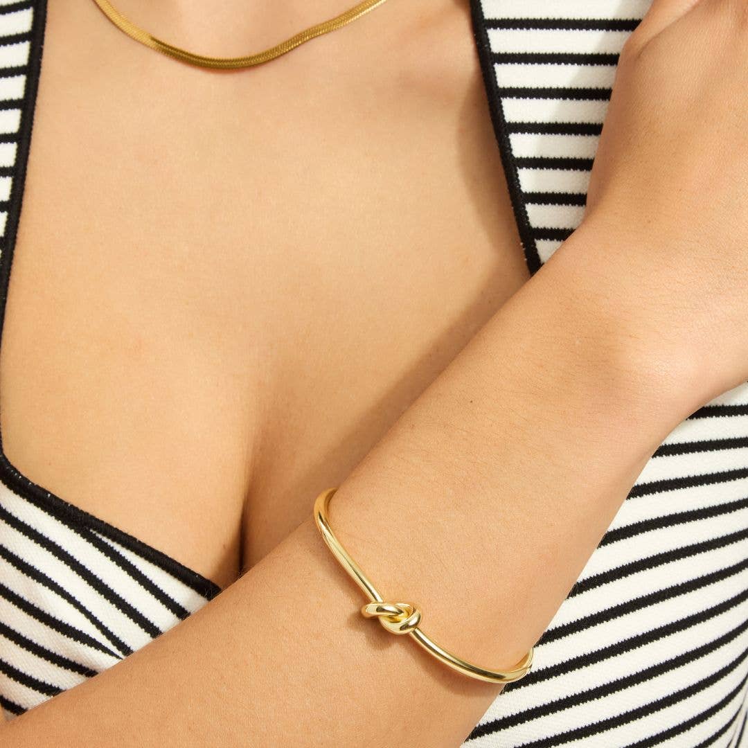 Gold Knot Cuff Bracelet